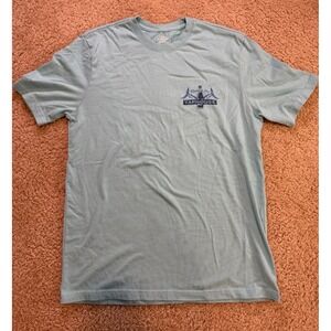 Izod Saltwater Size Medium Men's Tap house Green/Blue Graphic Tee